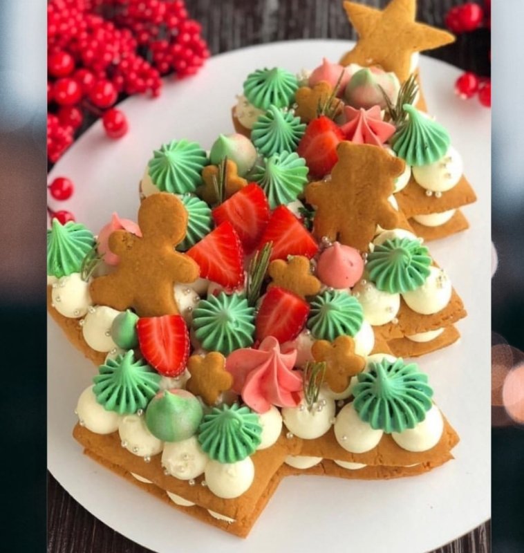 Торт елка медовые коржи