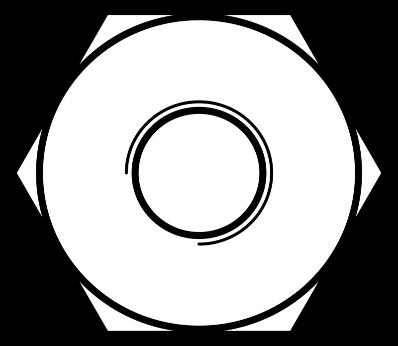 Гайка схематично