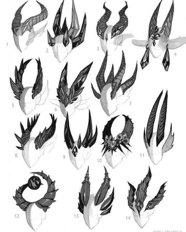 Рога дракона референс