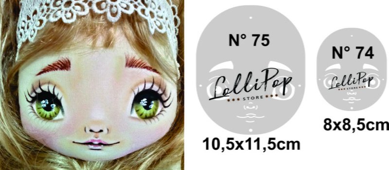 Лицо куклы шаблон