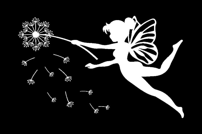 Трафарет феи на стену