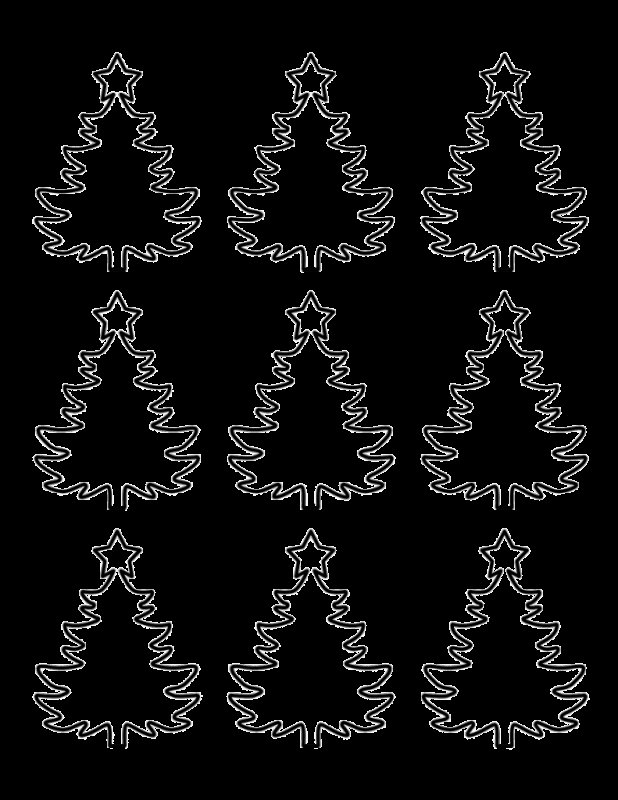 Елочка трафарет