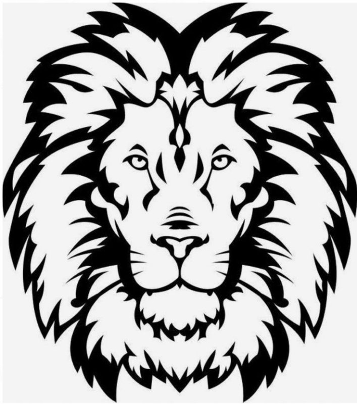 Силуэт головы Льва