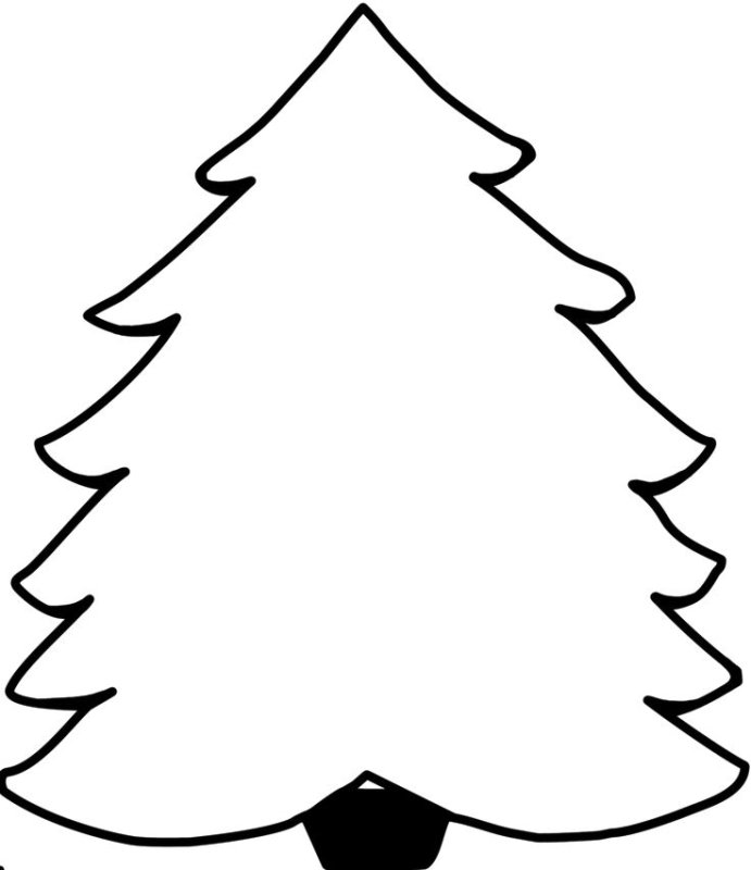 Елочка трафарет