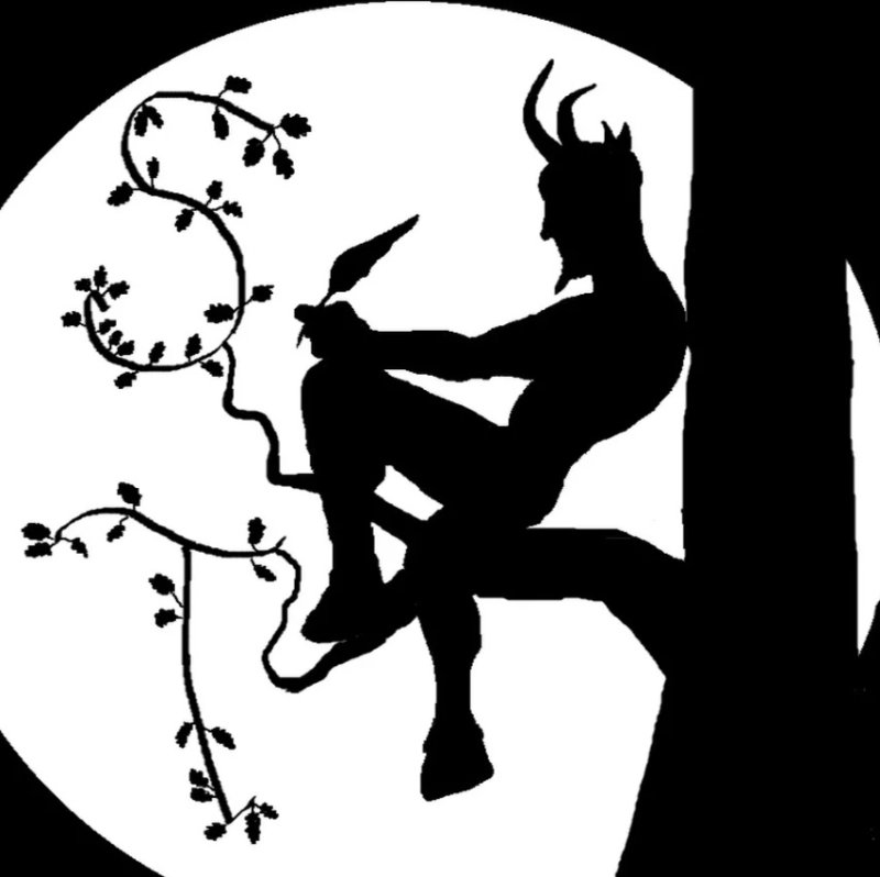 Черт силуэт