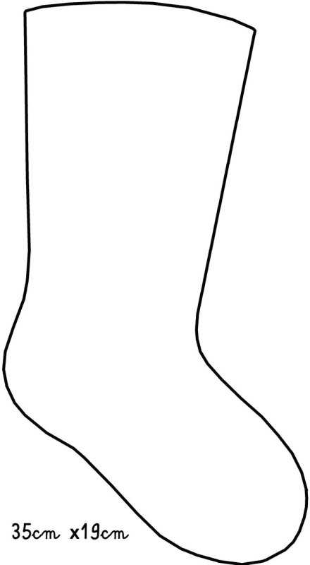 Сапожок трафарет