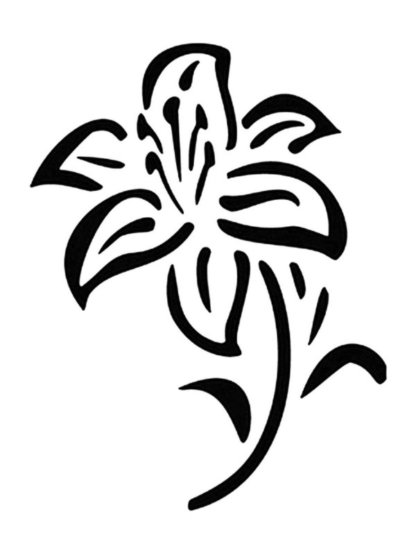 Трафарет лилии