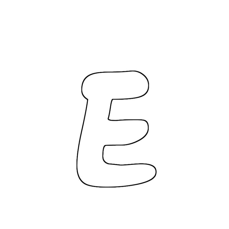 Буква е красивая печатная