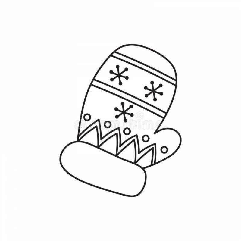 Раскраска. Рукавичка