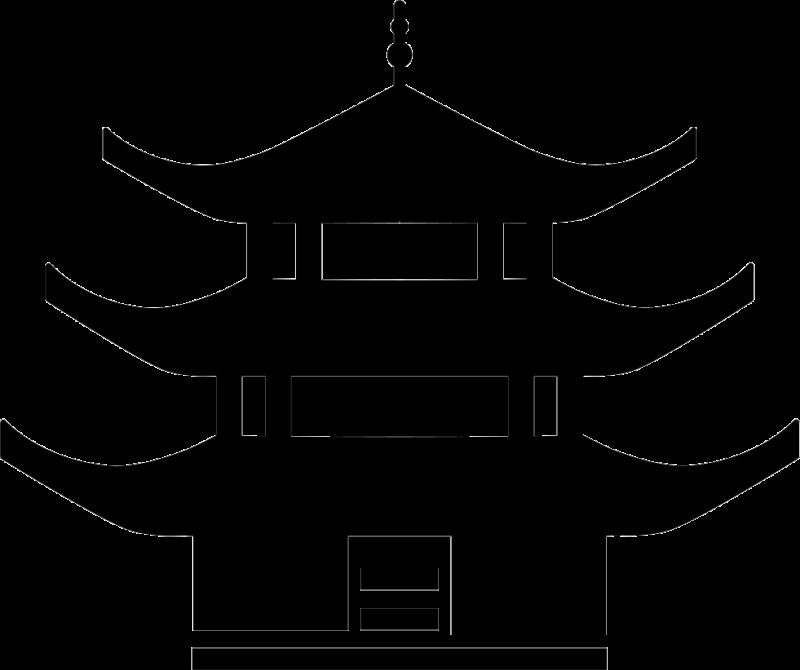 Пагода китайская архитектура вектор