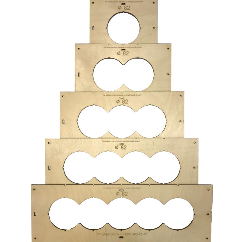 Разметка сверления отверстий для блока подрозетников 68мм