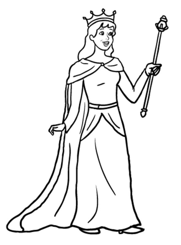 Королева раскраска для детей