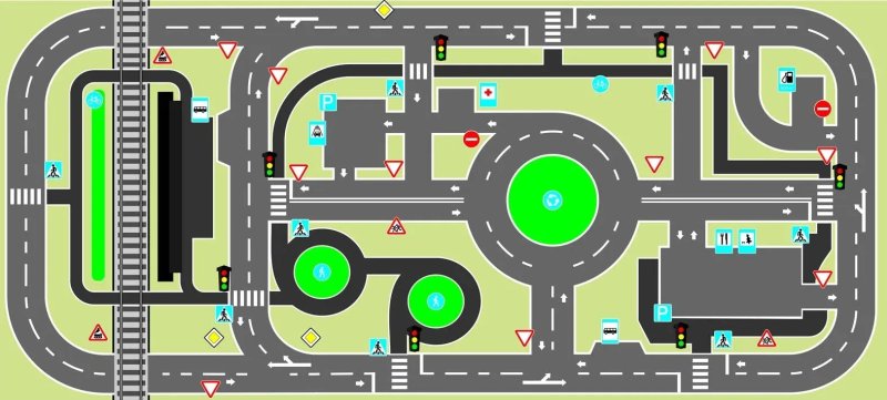 Макет дороги для автошколы