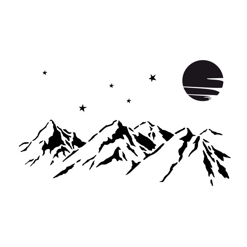 Трафарет горы