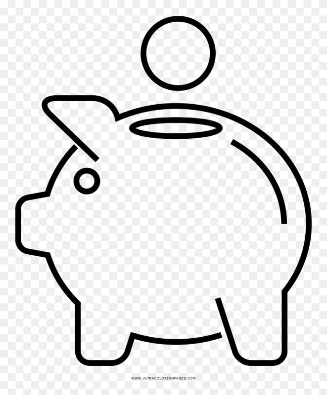 Трафарет свинки копилки