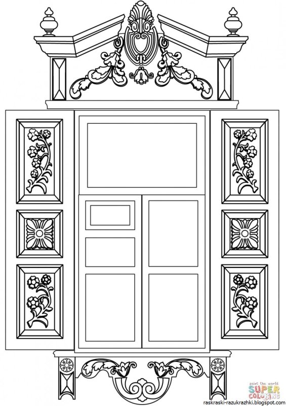 Резное окно для рисования