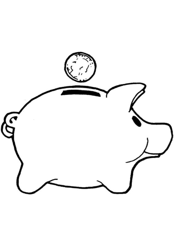 Копилка раскраска для детей