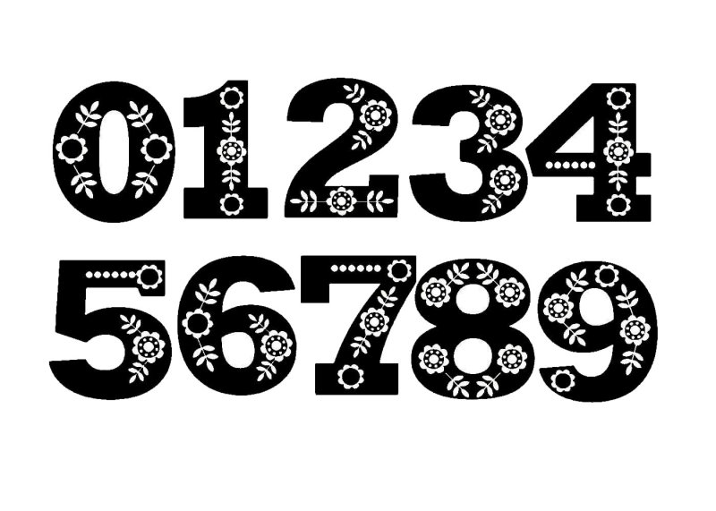 Красивые цифры для вырезания