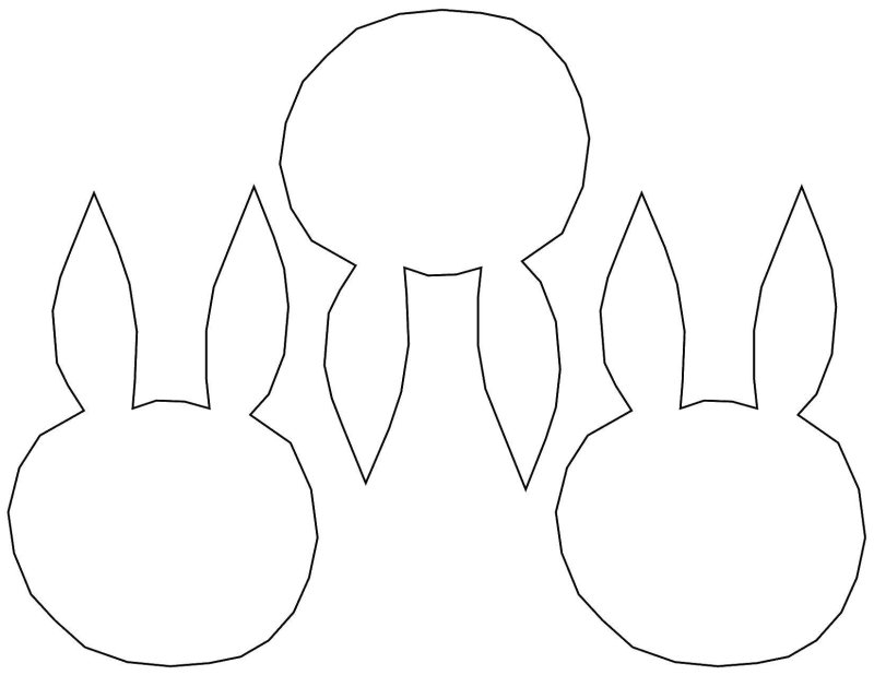Трафарет зайца для вырезания