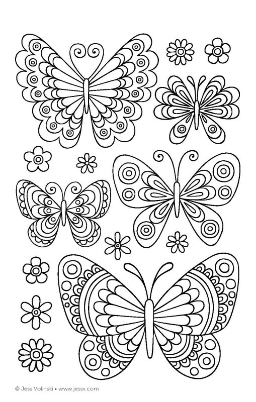 Шаблон бабочка для квиллинга