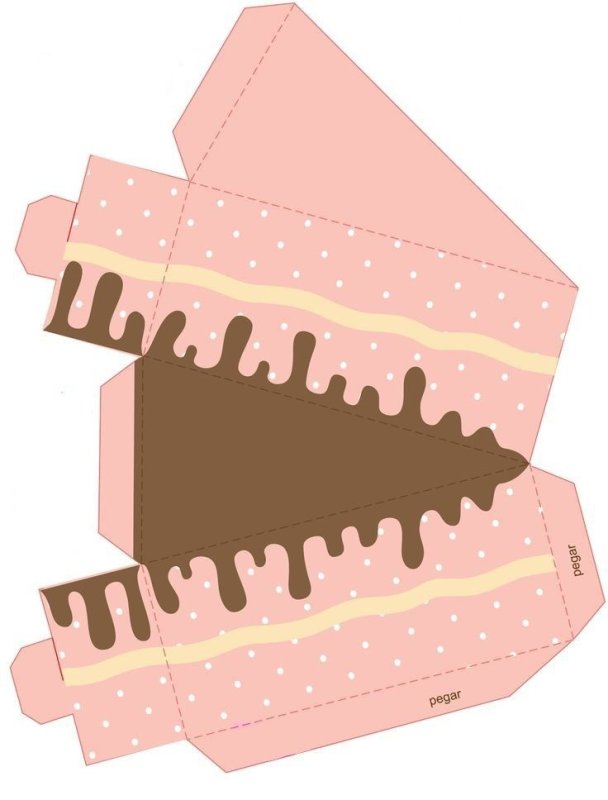 Развёртка коробочки для подарка