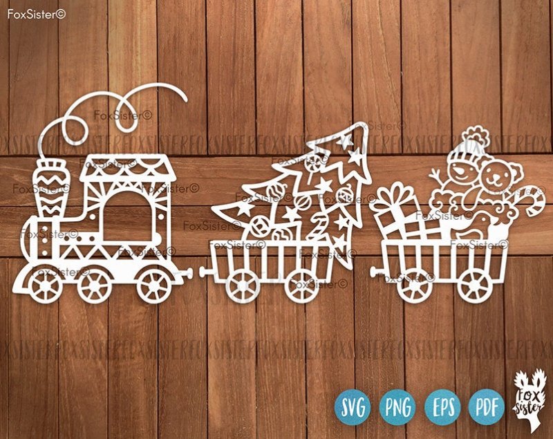 Новогодние паровозики на окна украшения