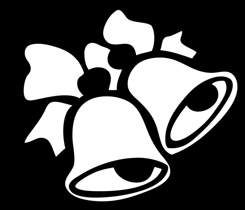 Колокольчик черно белый