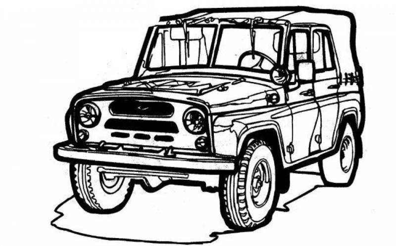 УАЗ 469 Хантер раскраска