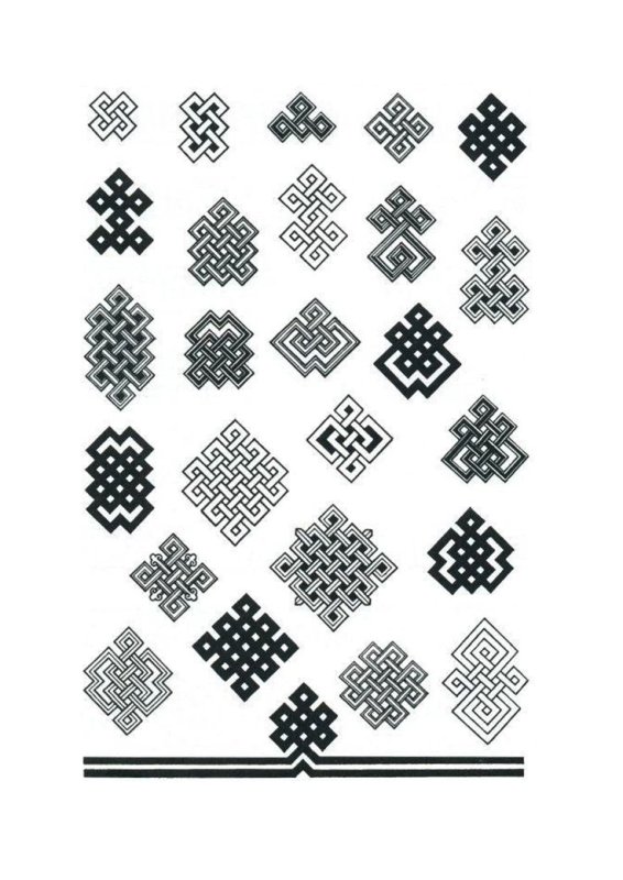 Бурятский молоточный орнамент