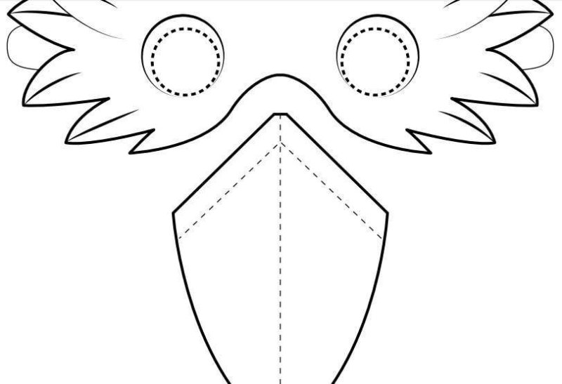 Макет масок птиц