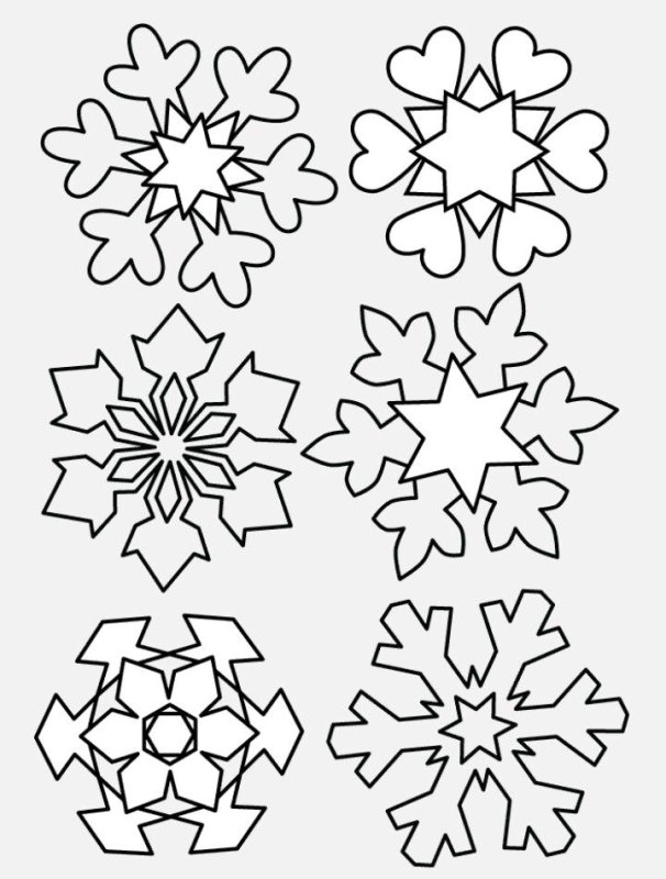 Новогодние снежинки трафареты