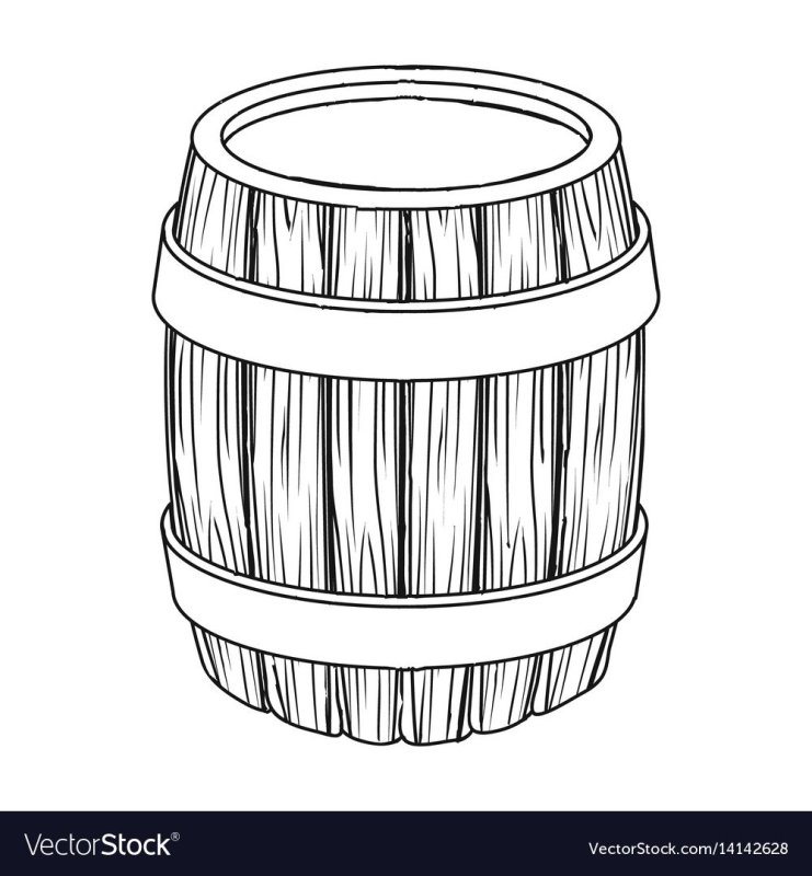 Бочонок раскраска