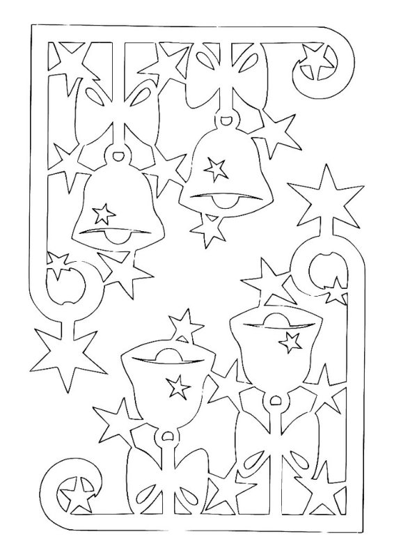 Новогодние трафареты на окн