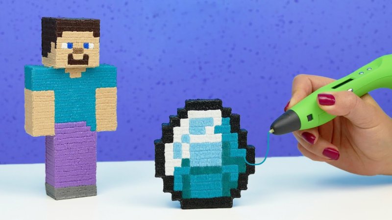 Майнкрафт 3d ручкой