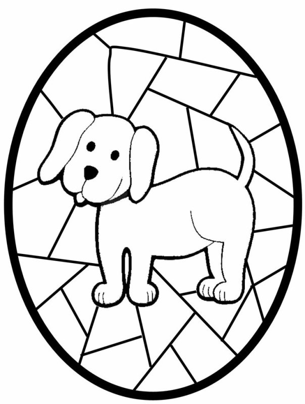 Трафарет для витража для детей