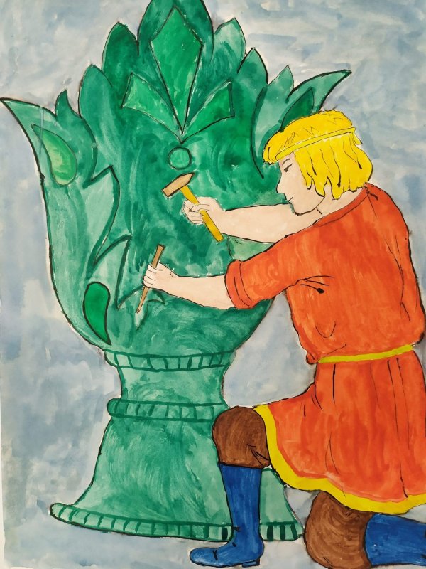 Павел Бажов каменный цветок рисунок