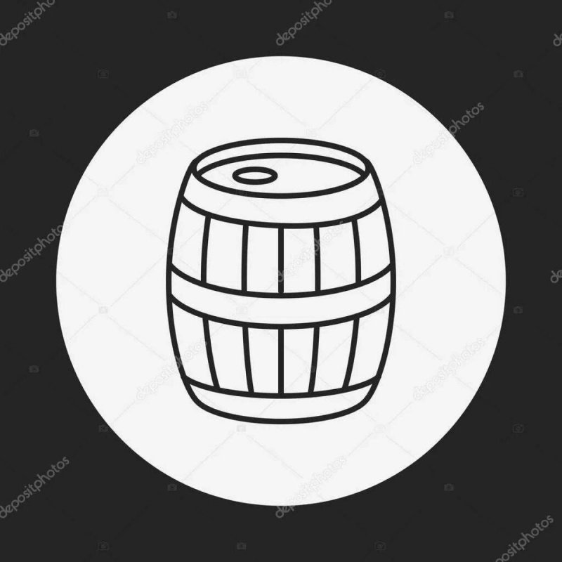 Бочонок трафарет