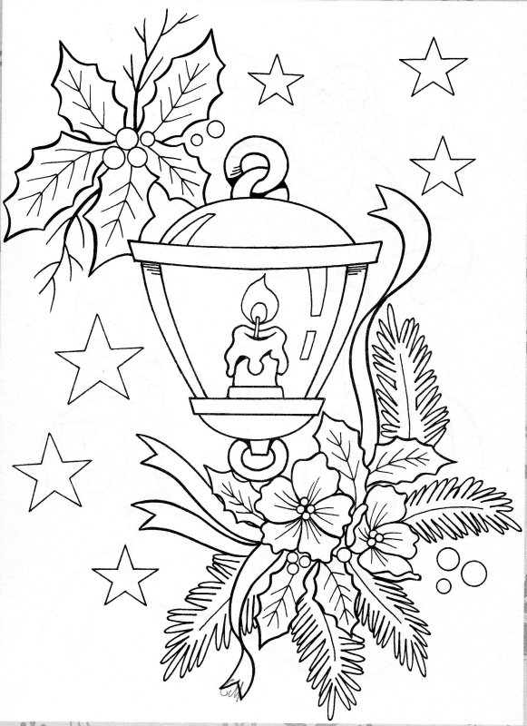 Рождественская раскраска