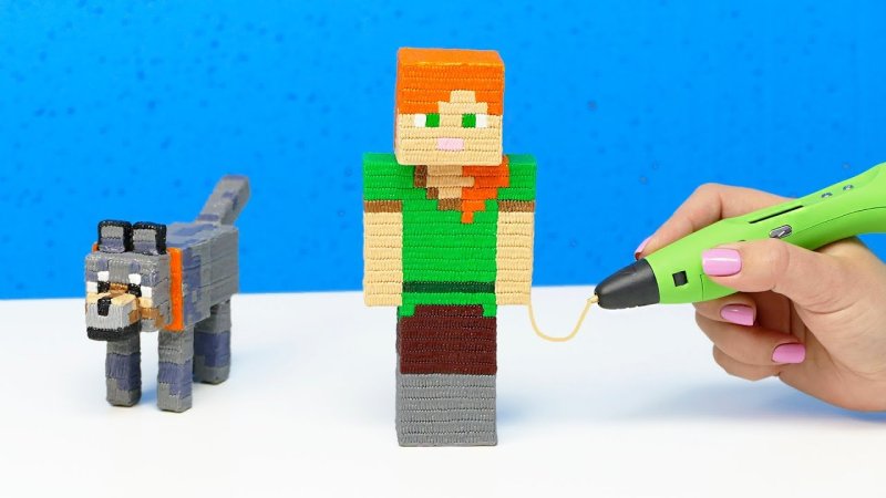 Стив из МАЙНКРАФТА 3д ручкой