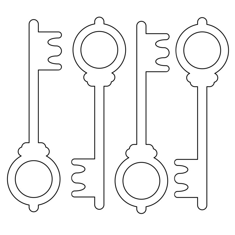 Раскраска ключика для детей
