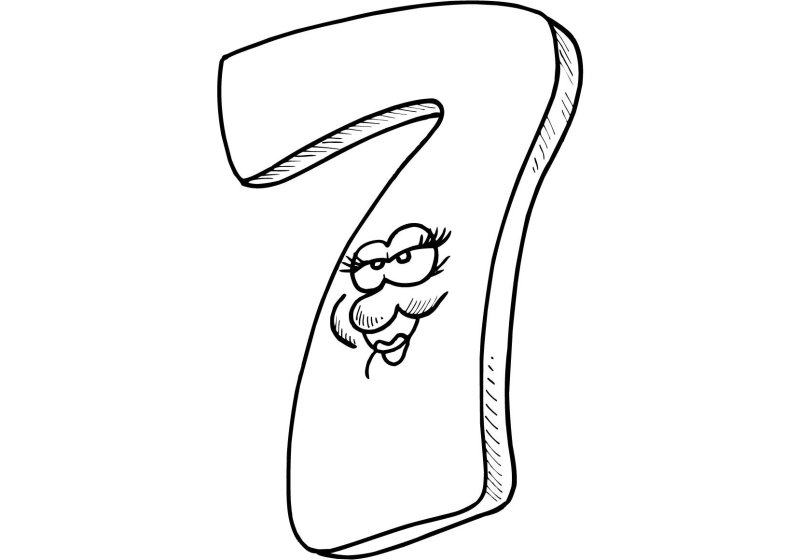 Смешные цифры для раскрашивания