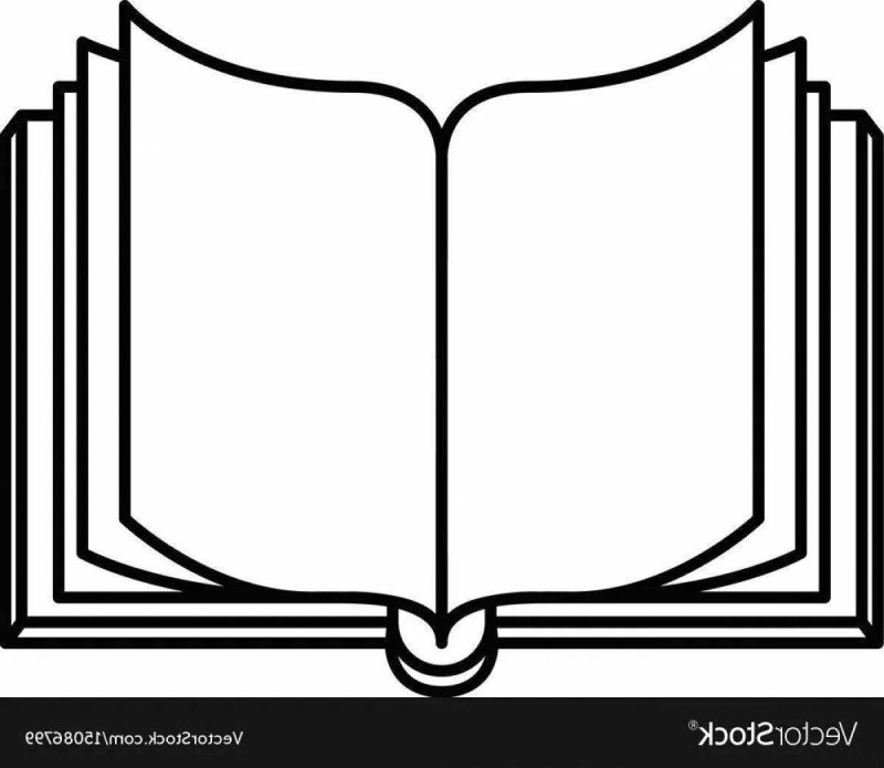 Раскрытая книга рисунок