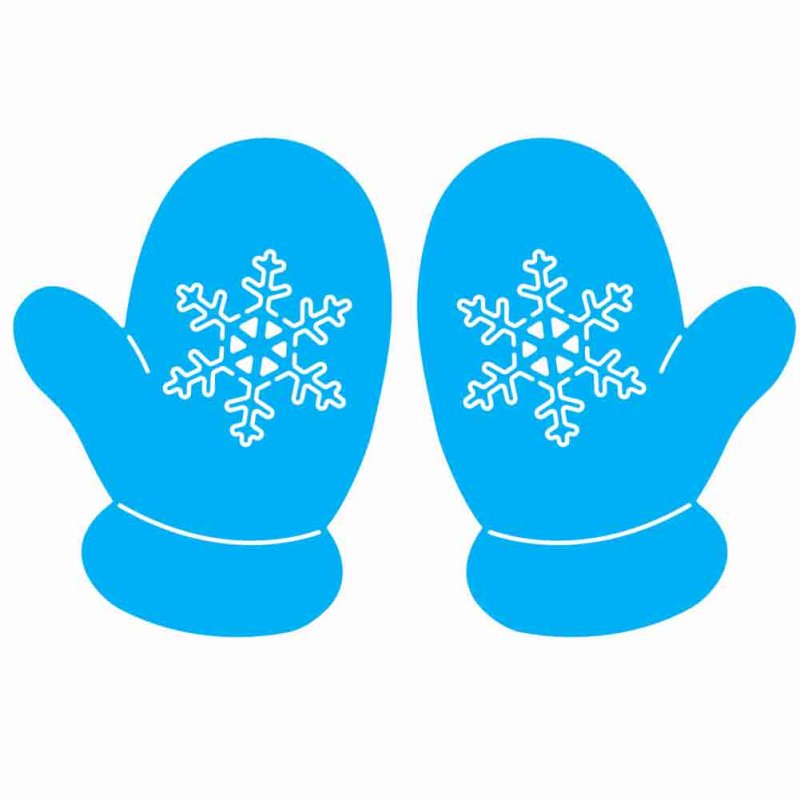 Рукавица трафарет