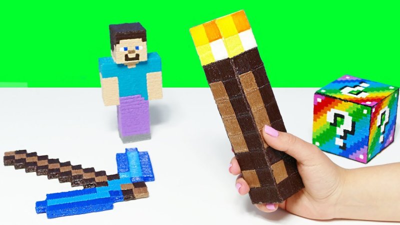 3d ручка майнкрафт Стив
