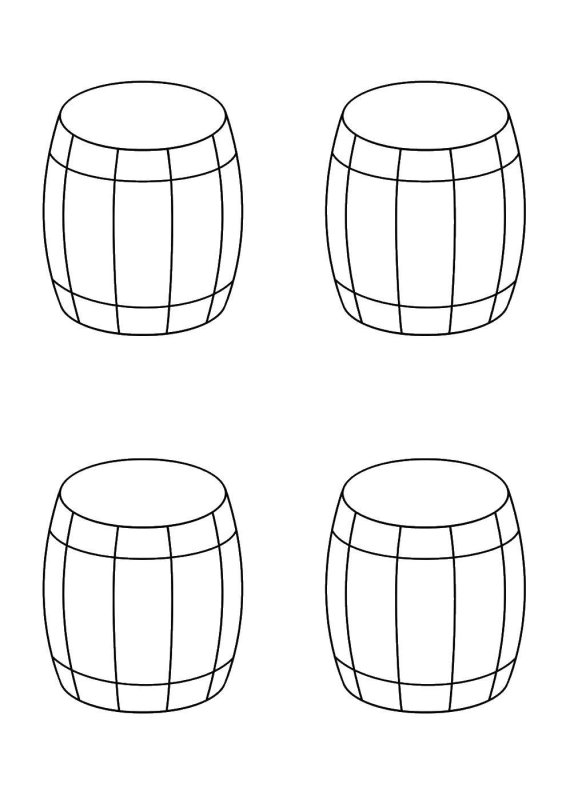 Бочка раскраска
