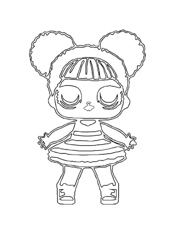 Трафарет ЛОЛ С косичками