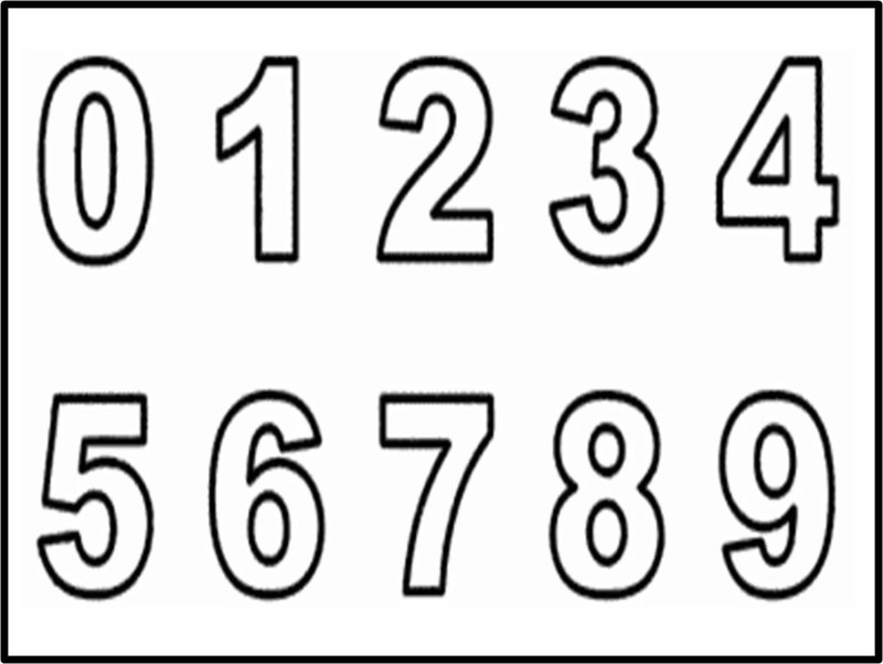 Трафарет "цифры"