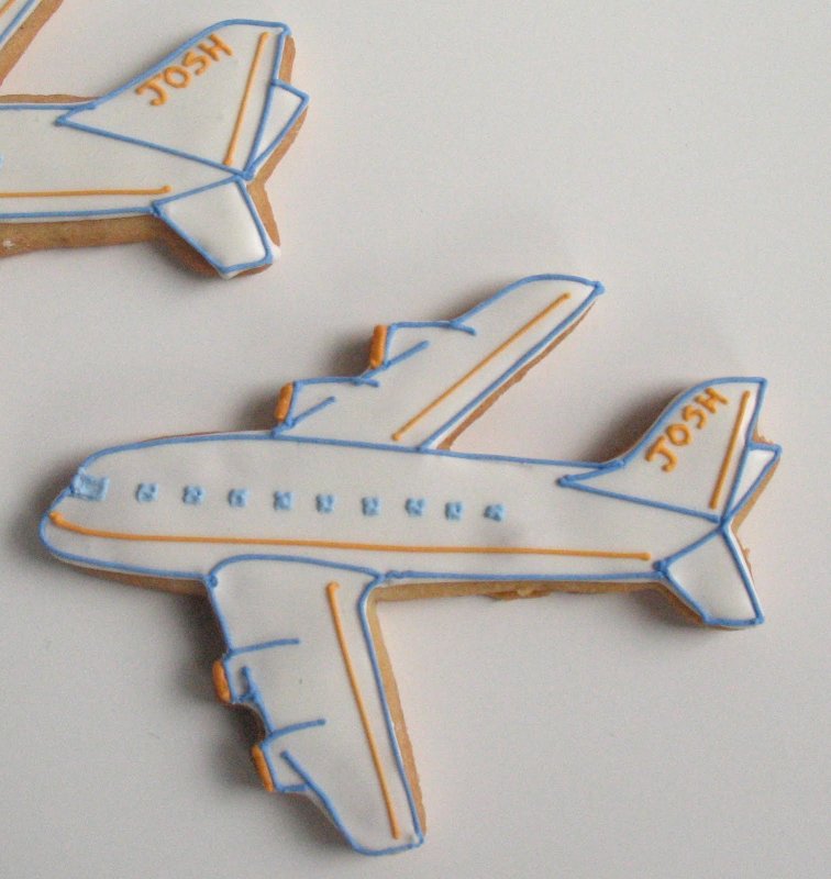 Самолет трафарет для пряника