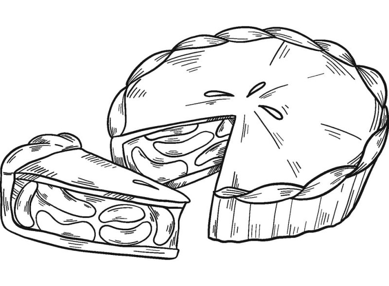 Раскраска пирог шарлотка