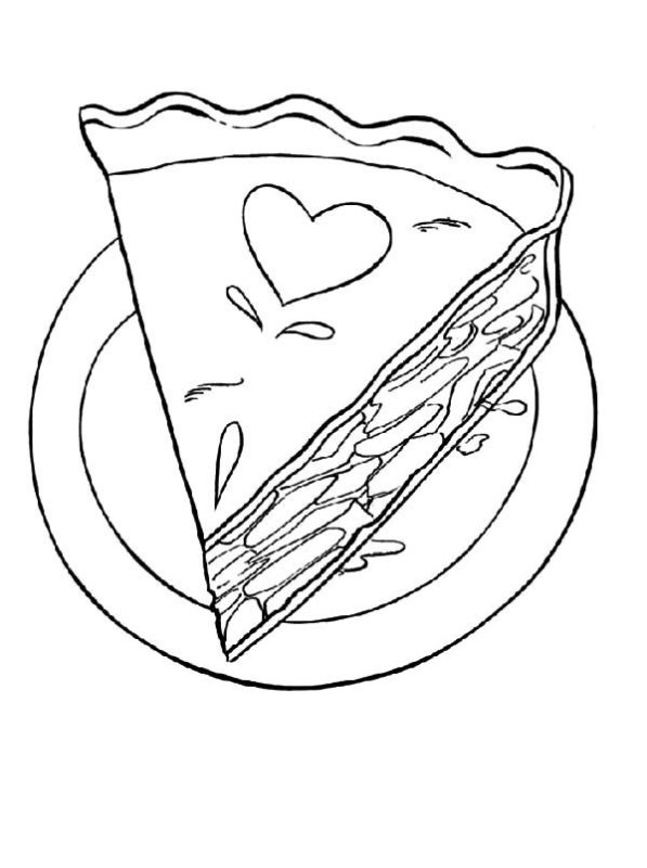 Яблочный пирог раскраска